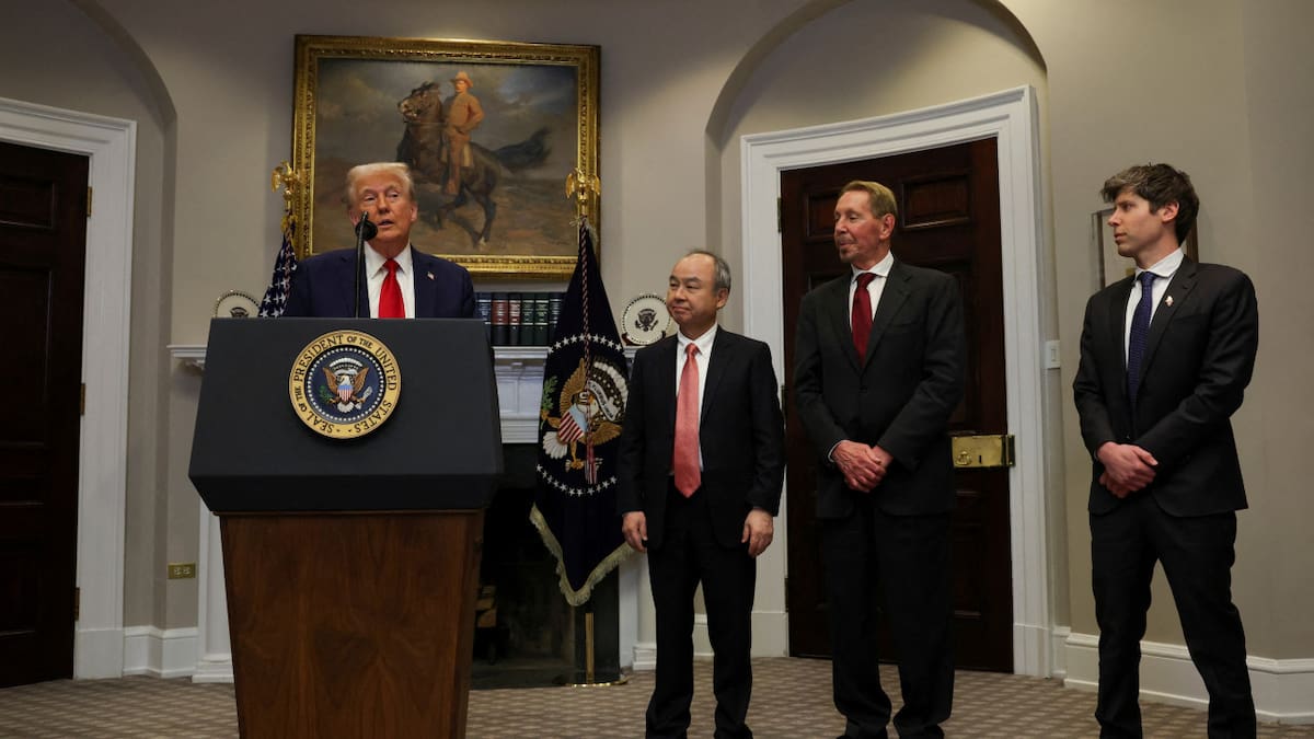 Anuncio de Trump sobre inversión en inteligencia artificial. Foto: REUTERS.