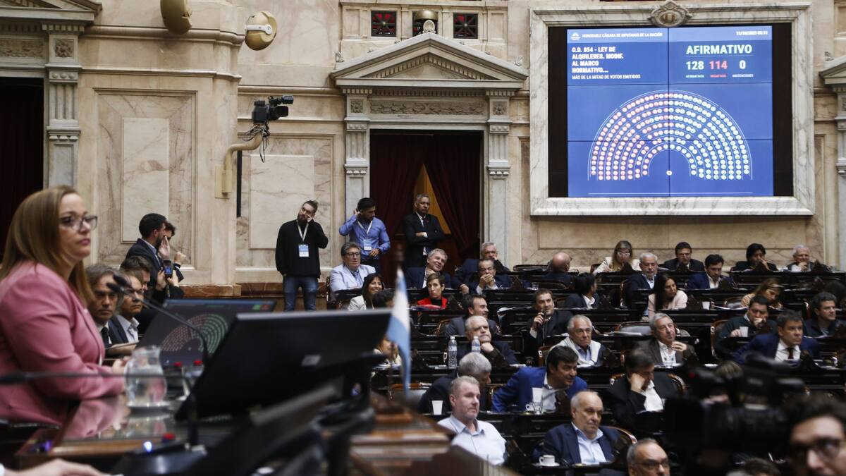 Aprobación en Diputados de la nueva Ley de Alquileres. Foto: NA.