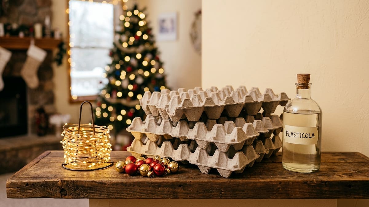 El cartón de huevos que ibas a tirar puede convertirse en un original árbol de Navidad