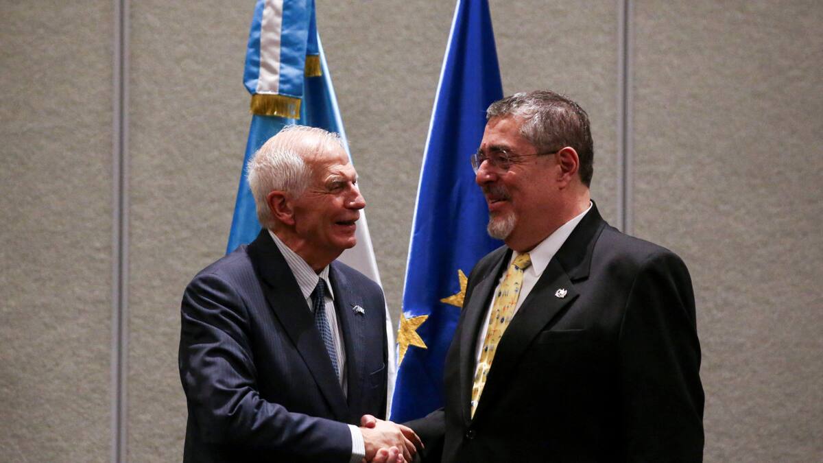Arévalo y Borrell, Guatemala y Unión Europea. Foto: Reuters.