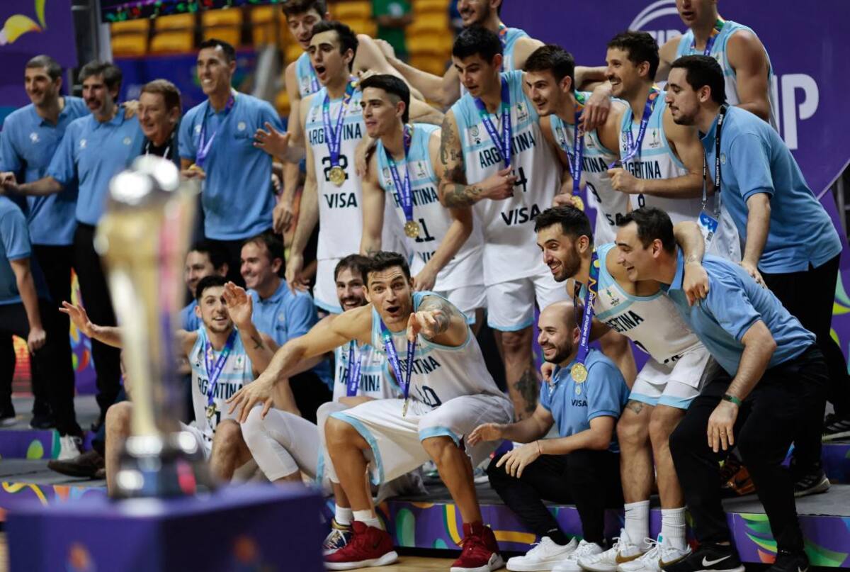 Argentina campeón de la AmeriCup 2022. Foto: Reuters.