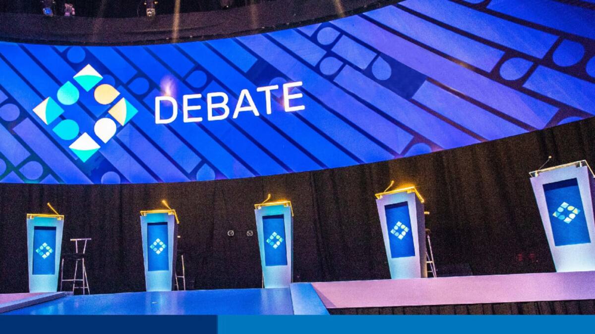 Argentina se prepara para el debate presidencial 2023. Foto: CNE.