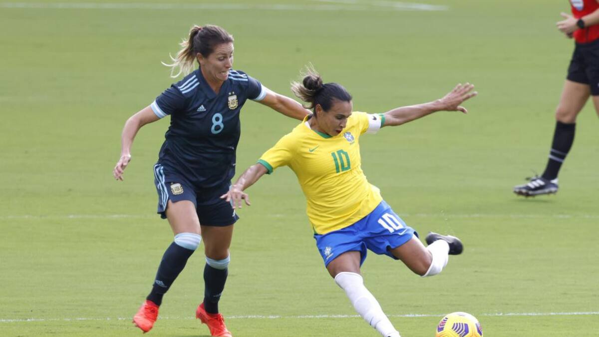 Argentina vs. Brasil en la Copa She Believes