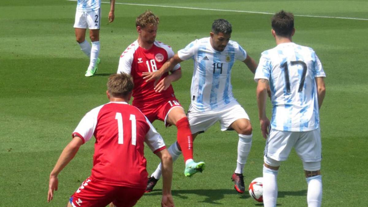 Argentina vs. Dinamarca, Selección sub 23, NA.