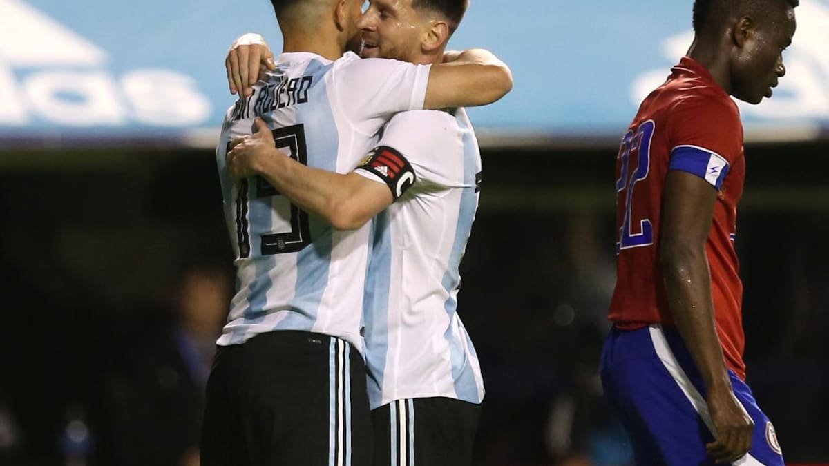 El gol del Kun Agüero tras la asistencia de Messi