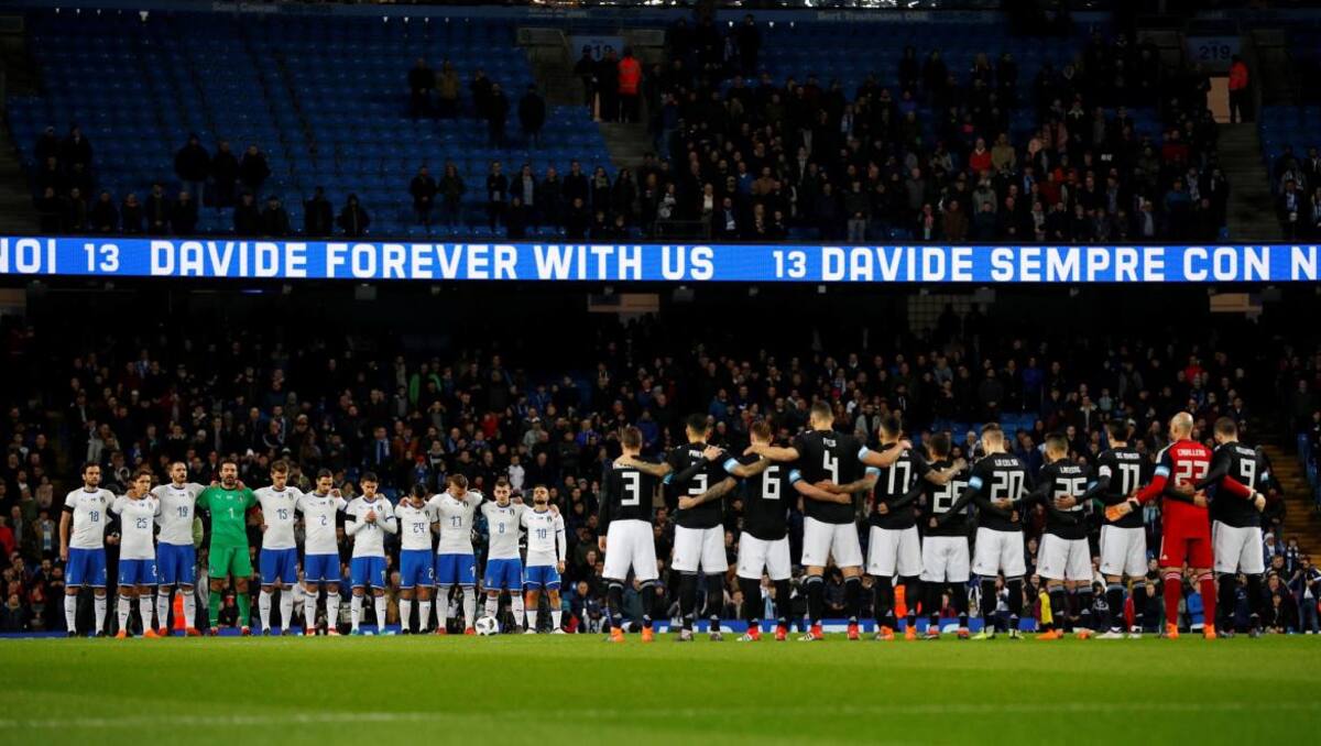 Argentina vs Italia - Reuters - Minuto de Silencio por Astori y Houseman