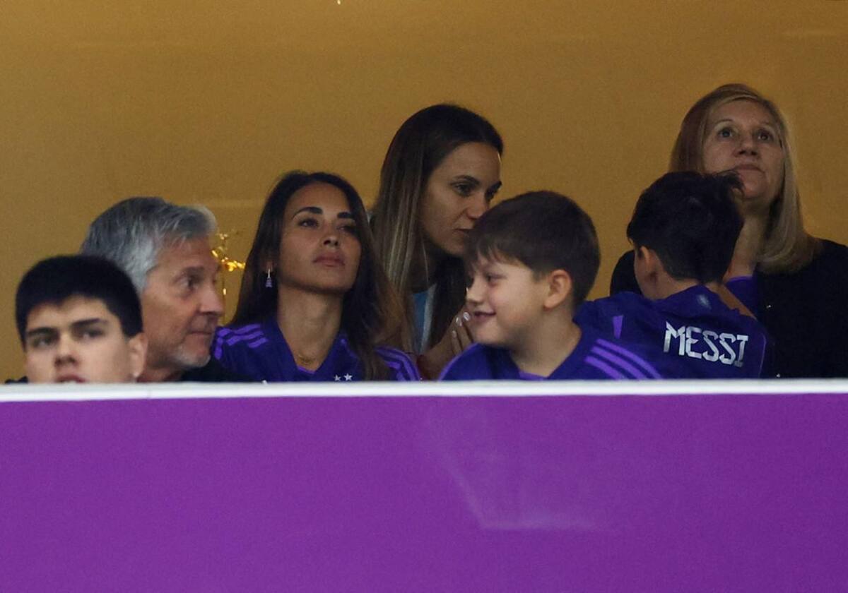 Argentina vs Países Bajos. Familia Messi. Foto: REUTERS