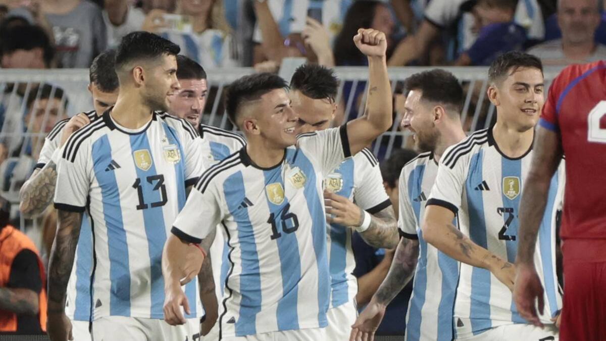 Argentina vs Panamá, amistoso. Foto: EFE