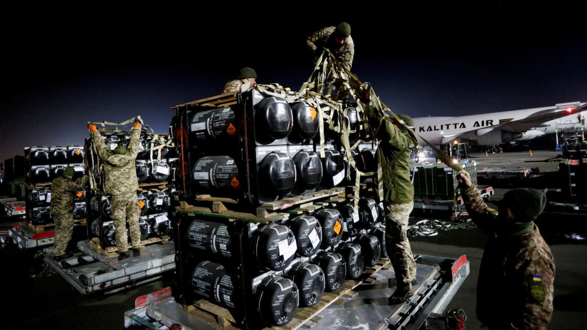 Armamento otorgado de Estados Unidos a Ucrania. Foto: Reuters.