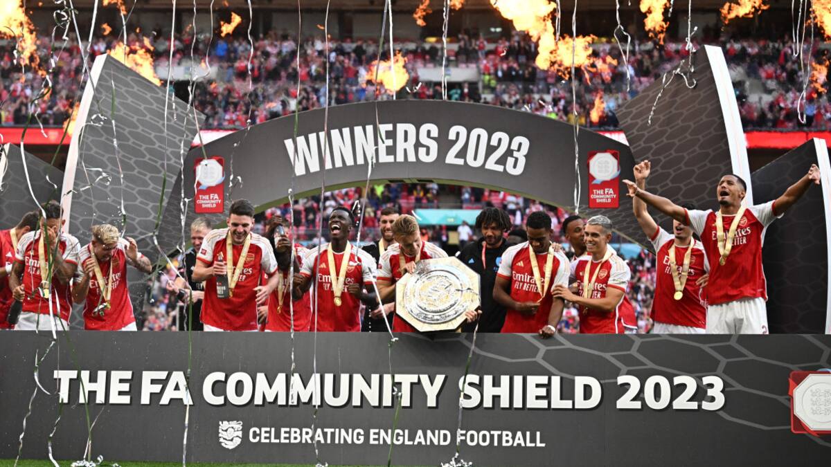 Arsenal campeón de la Community Shield 2023. Foto: Reuters.