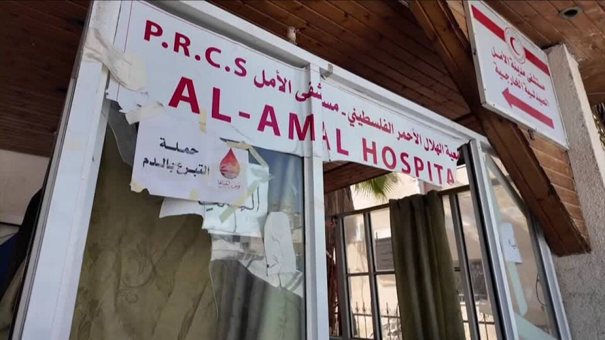 Asedio a hospital Al Amal en Gaza. Foto: Reuters.