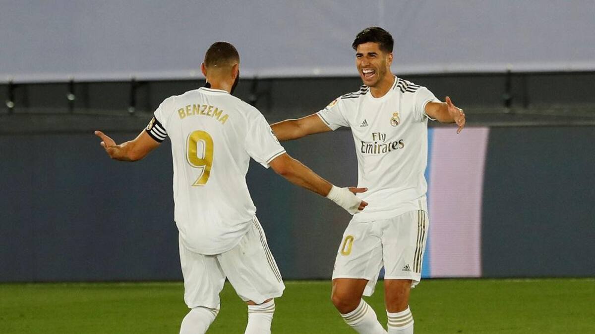Asensio y Benzema, Real Madrid vs. Alavés, Reuters