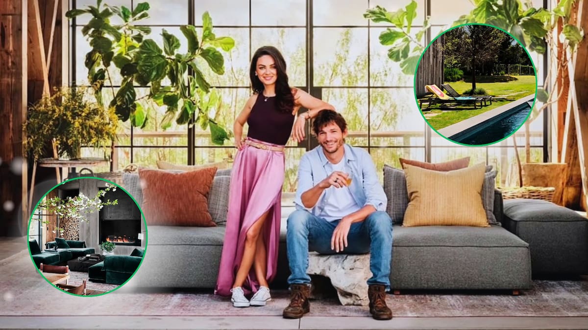 Así es la finca sustentable de Ashton Kutcher y Mila Kunis: tiene 2,4 hectáreas, un granero y genera su propia energía