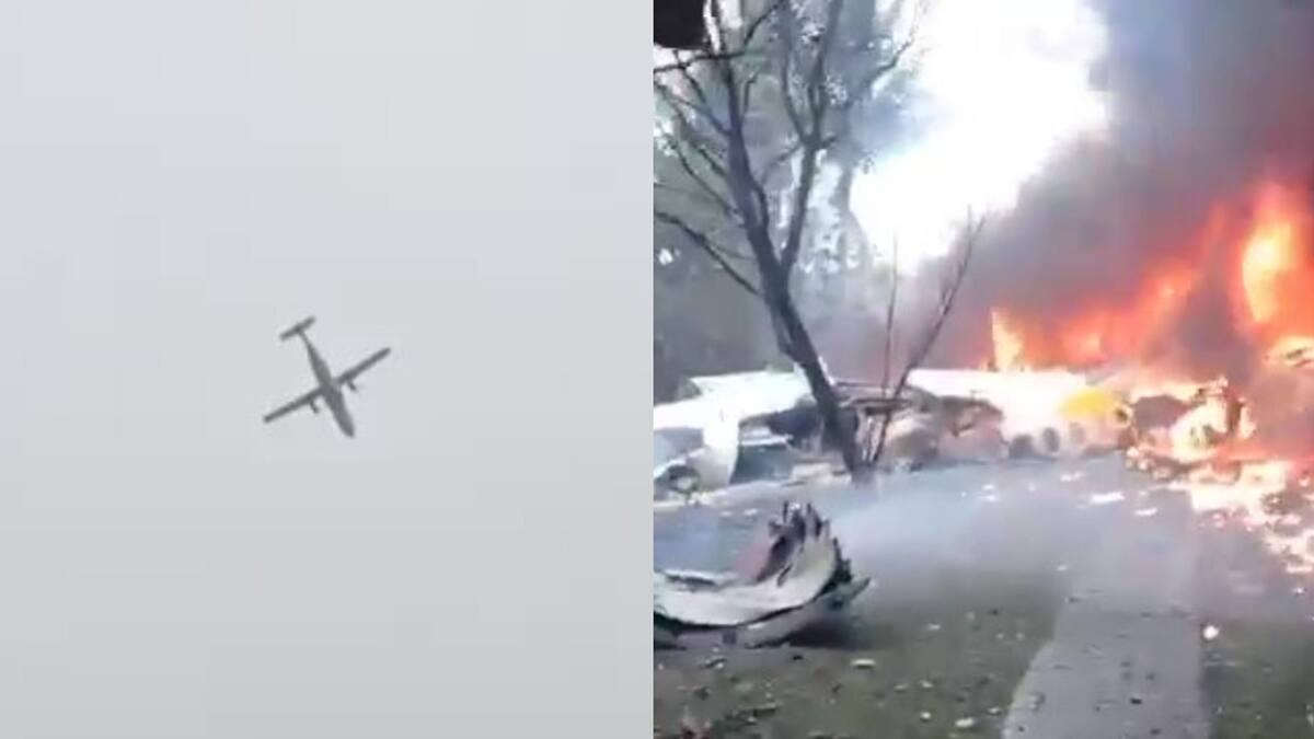 Así fue la caída del avión en Brasil. Foto: Captura de video.