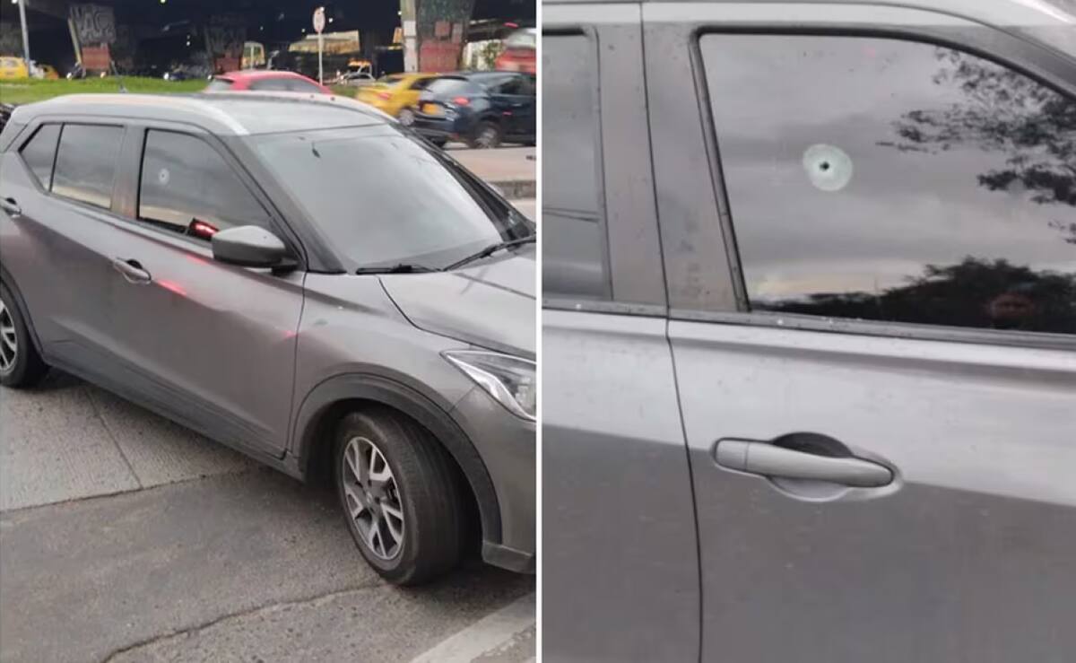 Así quedó el auto de Élmer Fernández. Fotos: X