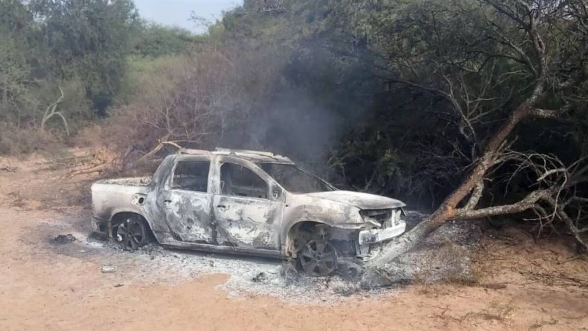 Así quedó el auto del hombre. Foto: gentileza Nuevo Diario Web