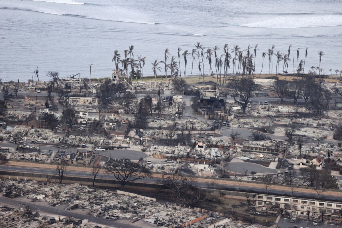 Así quedó la localidad de Lahaina tras el voraz incendio. Foto: Reuters.