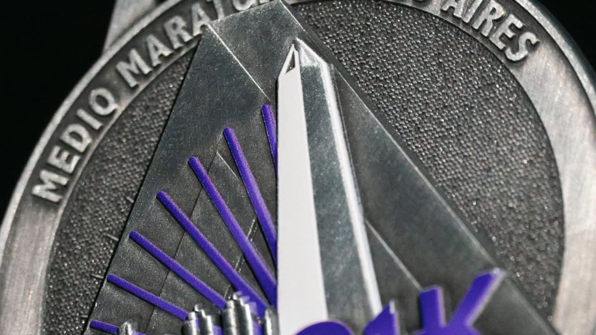 Así será la medalla de la Media Maratón de Buenos Aires.
