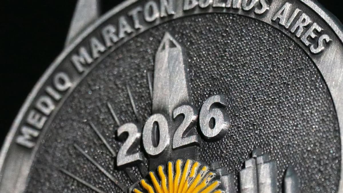 Así será la medalla de la Media Maratón de Buenos Aires.