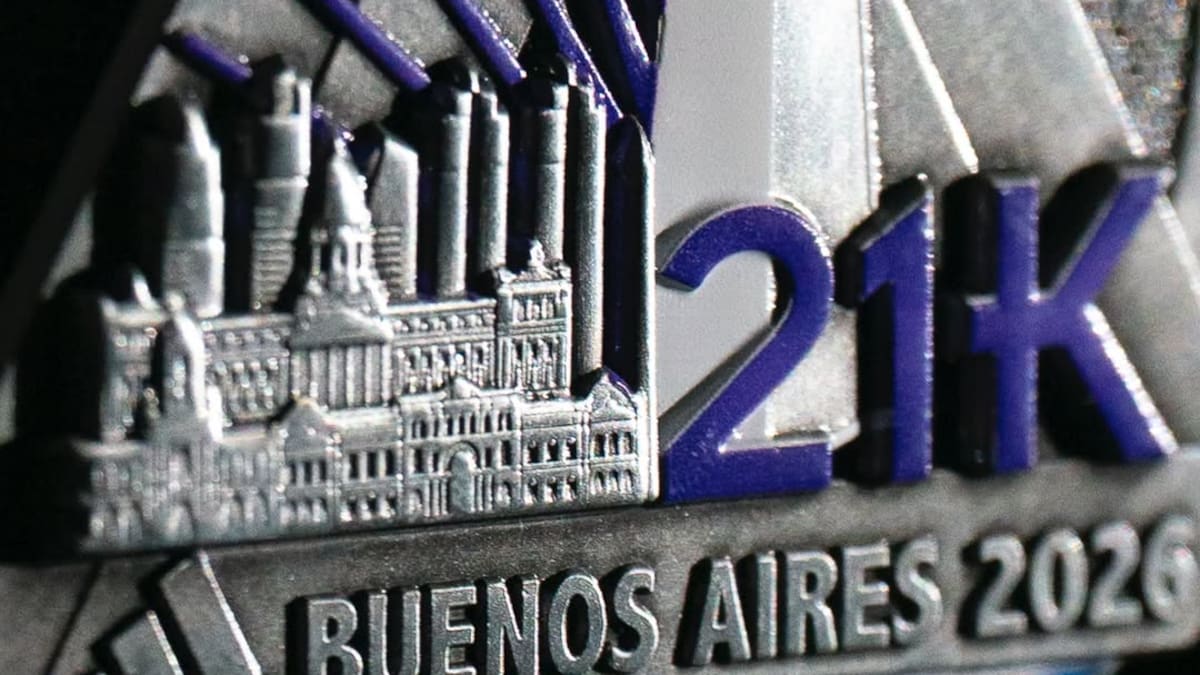 Así será la medalla de la Media Maratón de Buenos Aires.