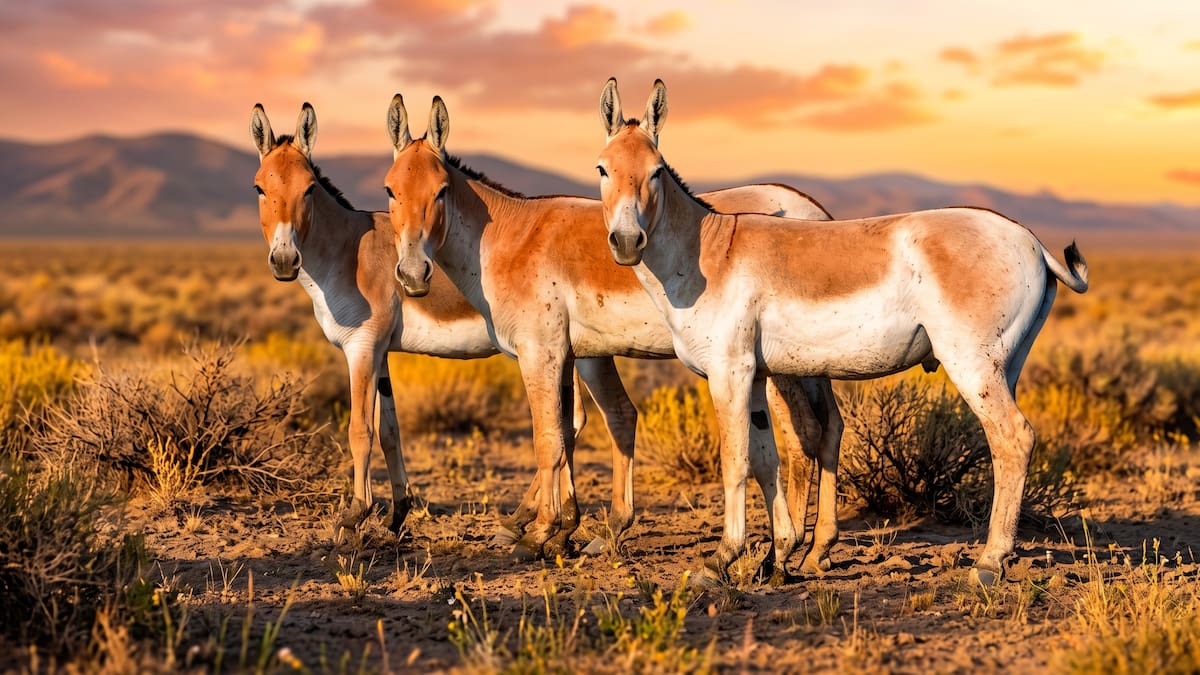 En 1982, liberaron 28 burros salvajes en el desierto: 40 años después, se reforestó el ecosistema y la población superó los 500 ejemplares