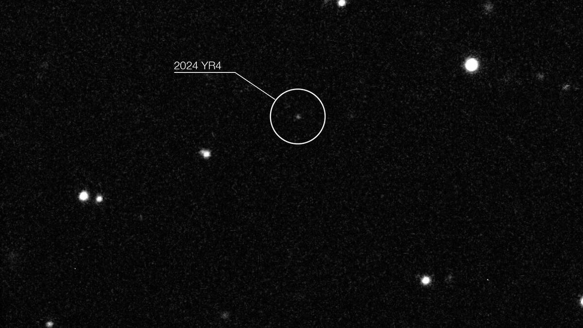 Asteroide 2024 YR4. Foto: Reuters.