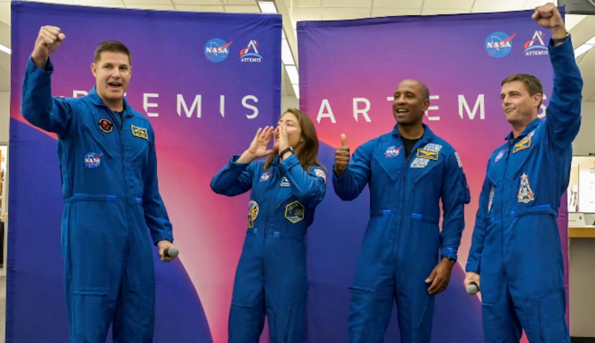 Astronautas de la misión Artemis II.