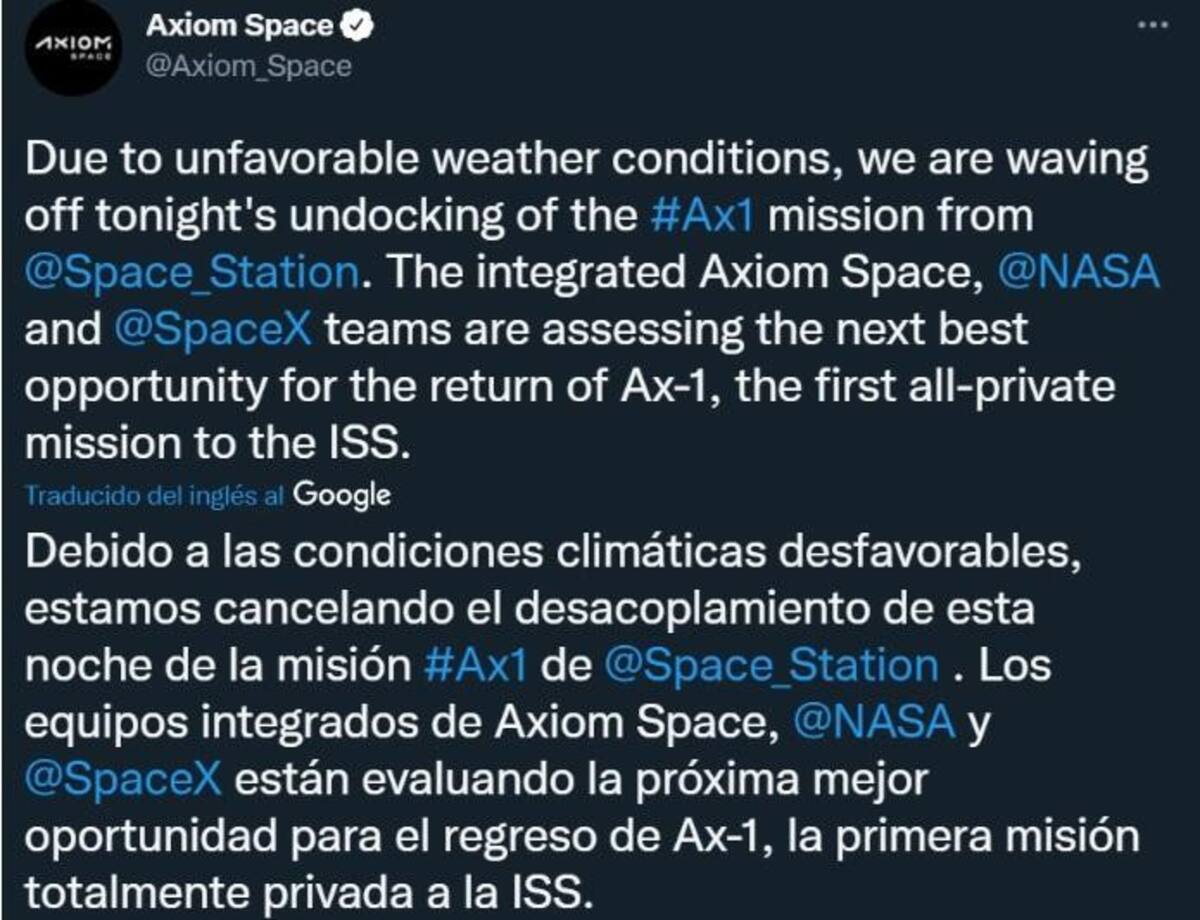 Astronautas de la primera misión privada de la NASA, NA