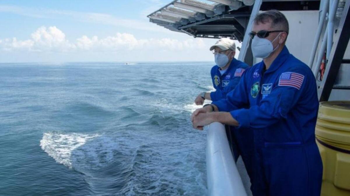 Astronautas de SpaceX y NASA, regreso a la Tierra, NA