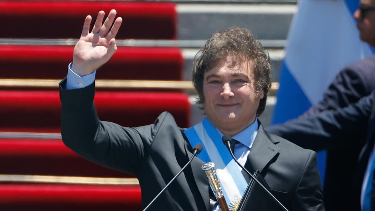 Asunción de Javier Milei. Foto: EFE.