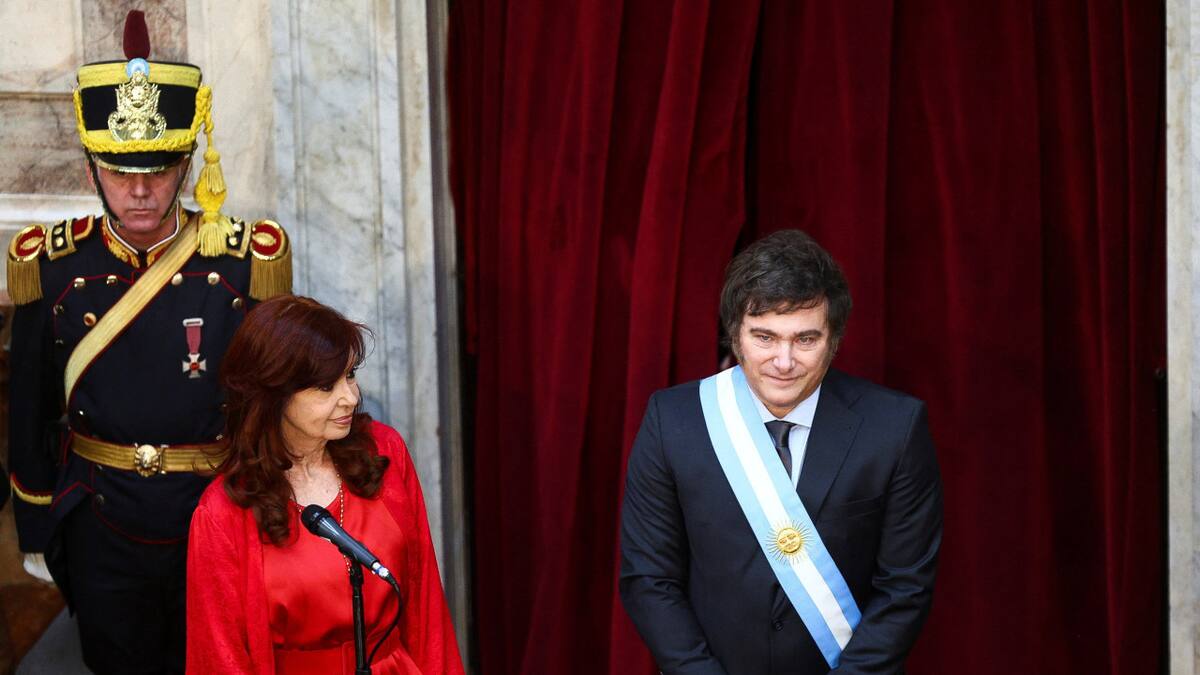 Cristina Fernández de Kirchner y Javier Milei. Foto: Reuters