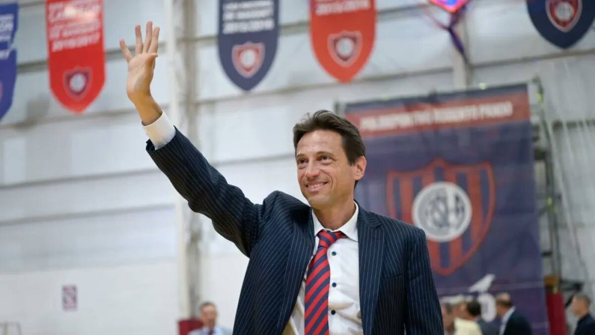 Asunción de Marcelo Moretti como presidente de San Lorenzo. Foto: @SanLorenzo.