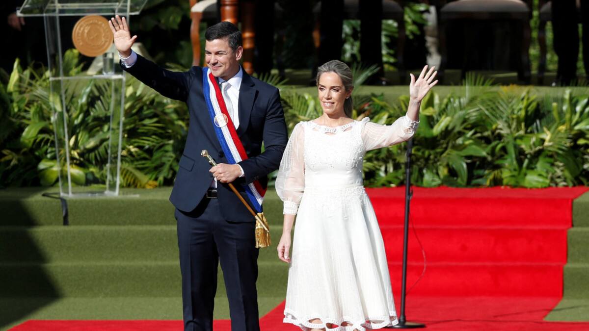 Asunción de Santiago Peña como presidente de Paraguay. Foto: EFE.