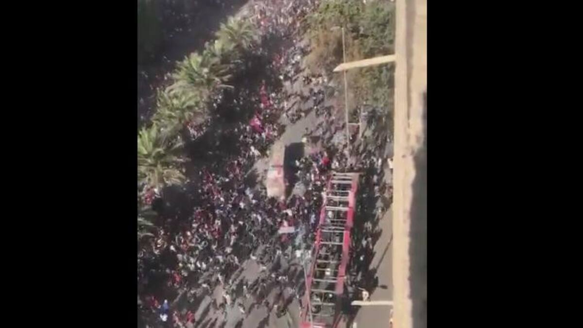 Ataque a camión de carabineros, captura video