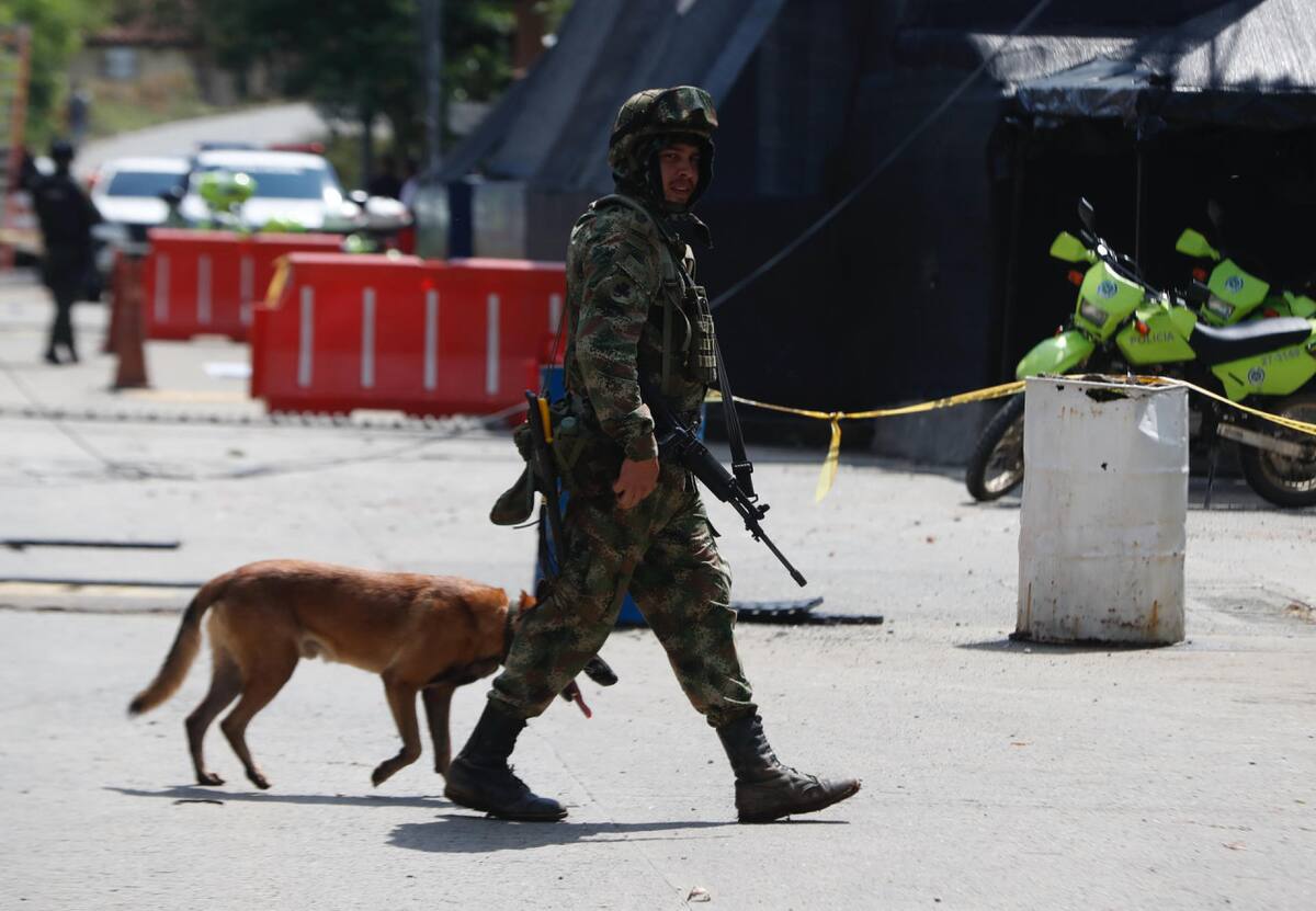 Ataque a una estación de Policía en Jamundí, Colombia. Foto: EFE.