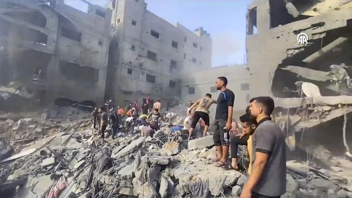 Ataque al campo de refugiados en Gaza. Foto: EFE.