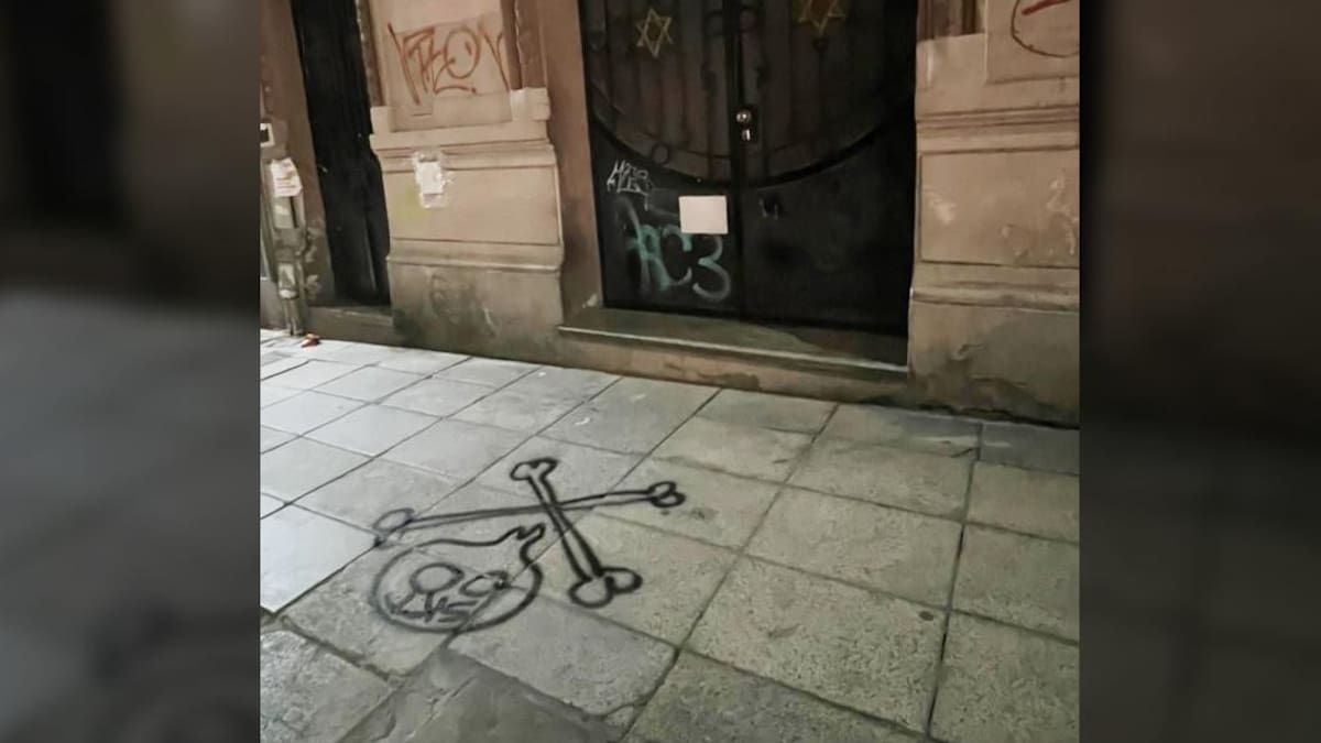 Ataque con pintadas a templo de la comunidad judía en el barrio de Once