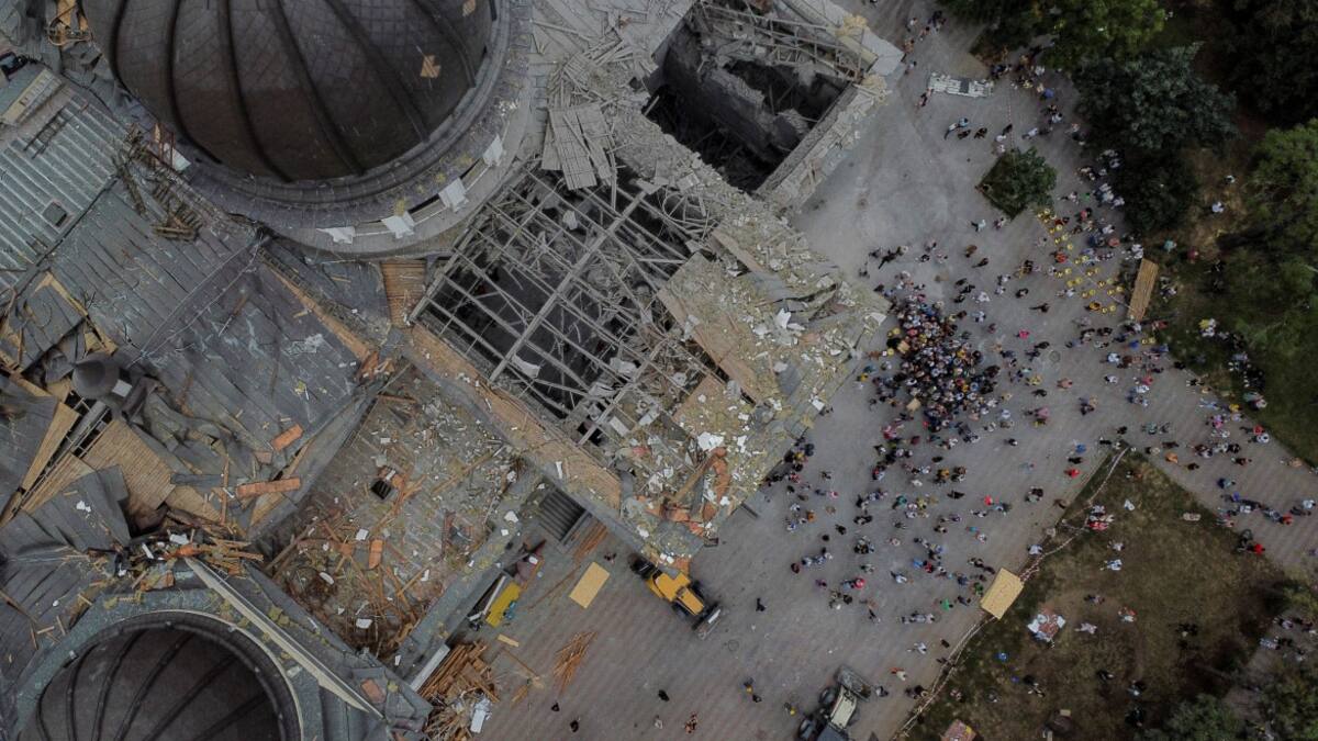 Daño al patrimonio cultural e histórico de Odesa. Foto: Reuters.