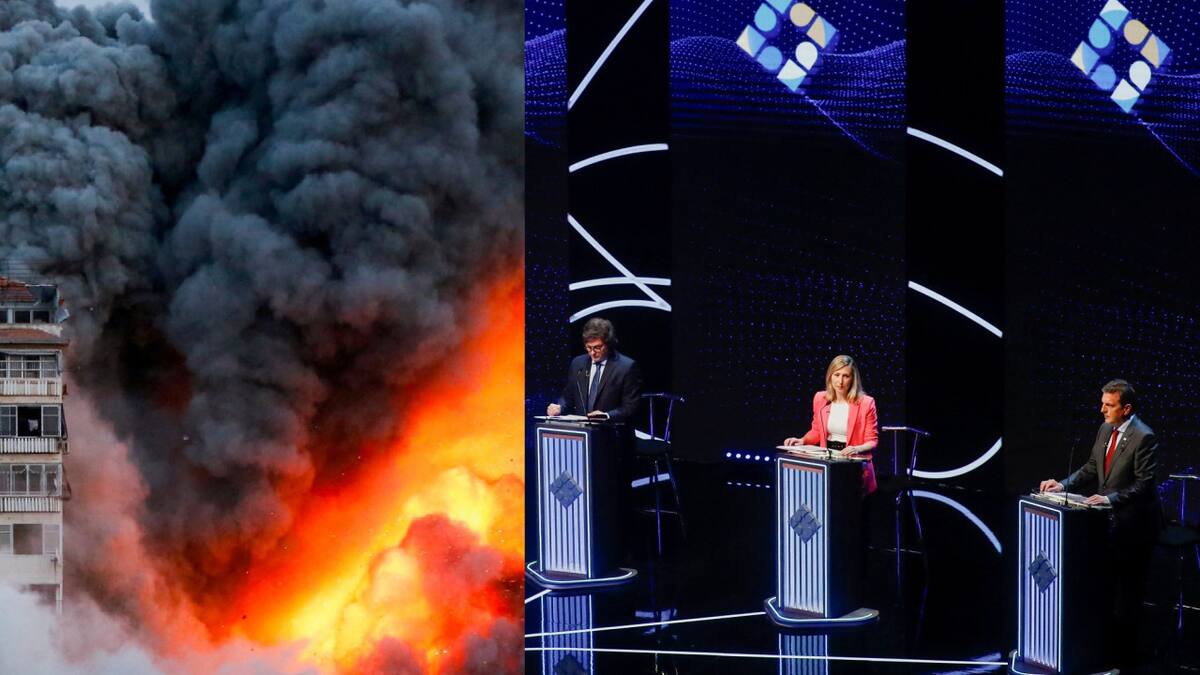 Ataque de Hamas y debate presidencial. Fotos: NA.