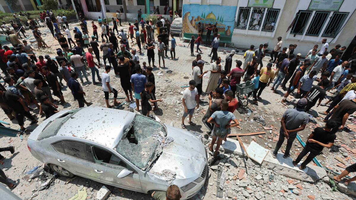 Ataque de Israel a un hospital de campaña en Gaza. Foto: REUTERS.