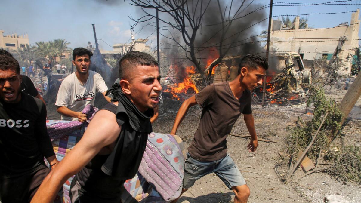 Ataque de Israel en zona humanitaria en Gaza. Foto: REUTERS.