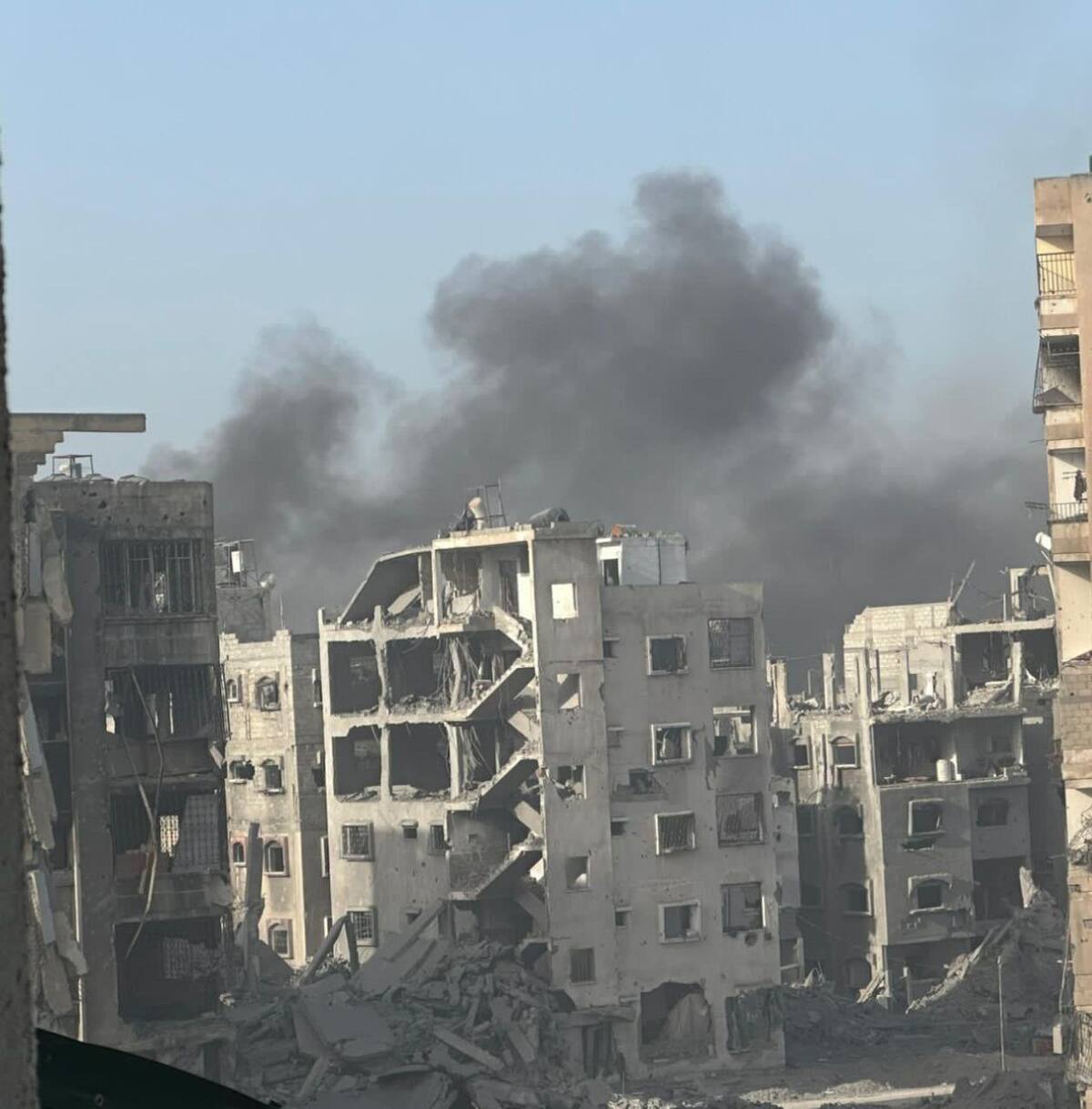 Ataque de Israel sobre el hospital de Gaza. Foto: @SuppressedNws.