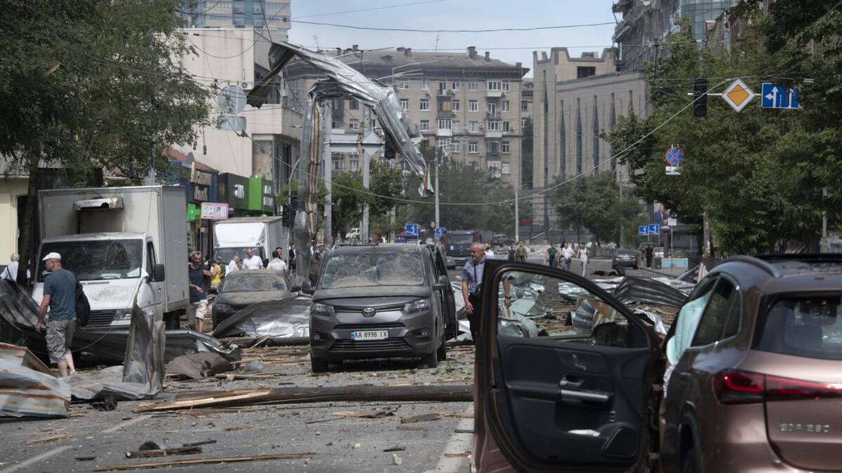 Ataque de Rusia en Kiev, Ucrania. Foto: EFE.