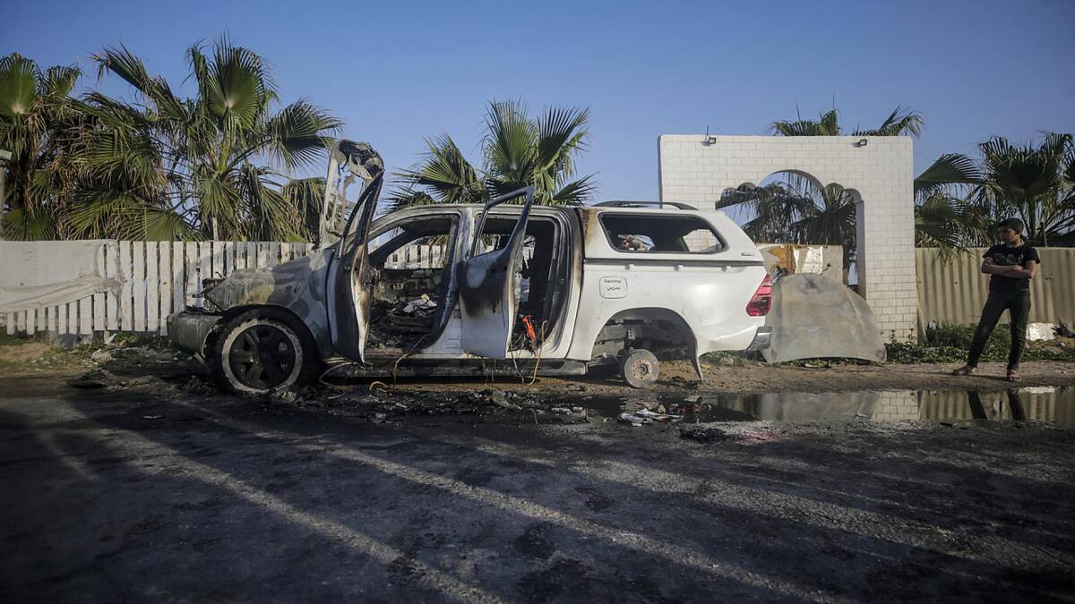Ataque israelí a integrantes del Word Central Kitchen (WCK) en Gaza. Foto: EFE.