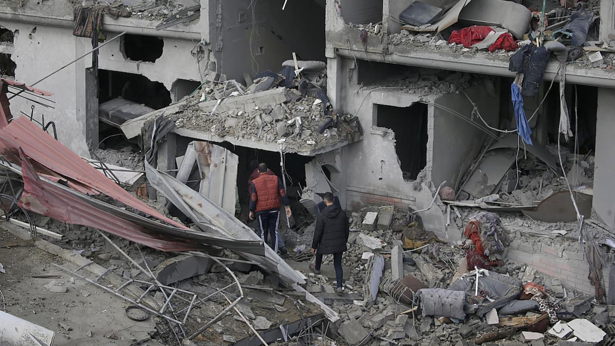 Ataque israelí en el campo de refugiados de Al Maghazi, Gaza. Foto: EFE