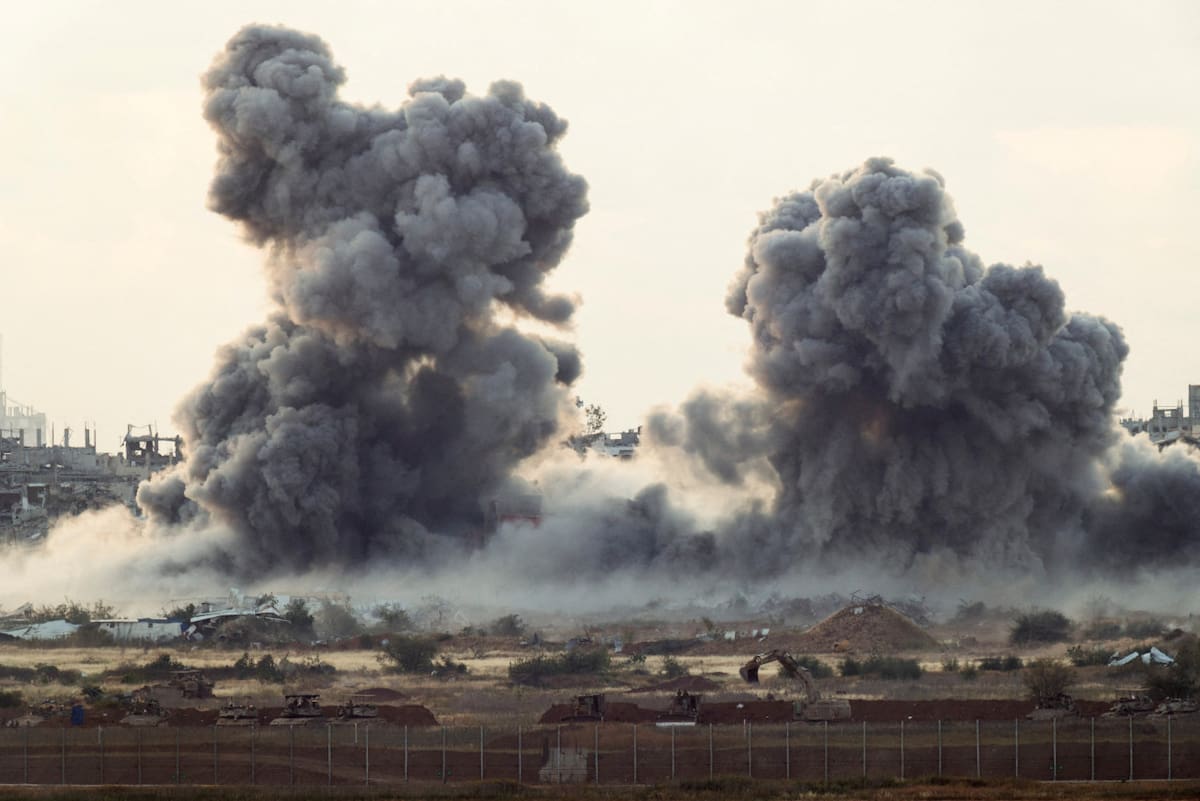 Ataques israelíes en Gaza. Foto: Reuters/Amir Cohen