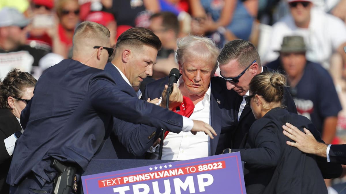 Atentado contra Donald Trump. Foto: EFE.