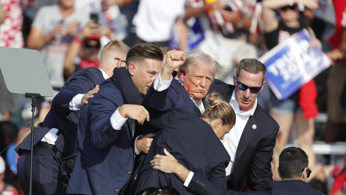 Atentado contra Donald Trump. Foto: EFE.