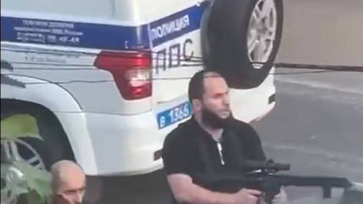 Atentado contra iglesia y sinagoga rusas. Foto: X