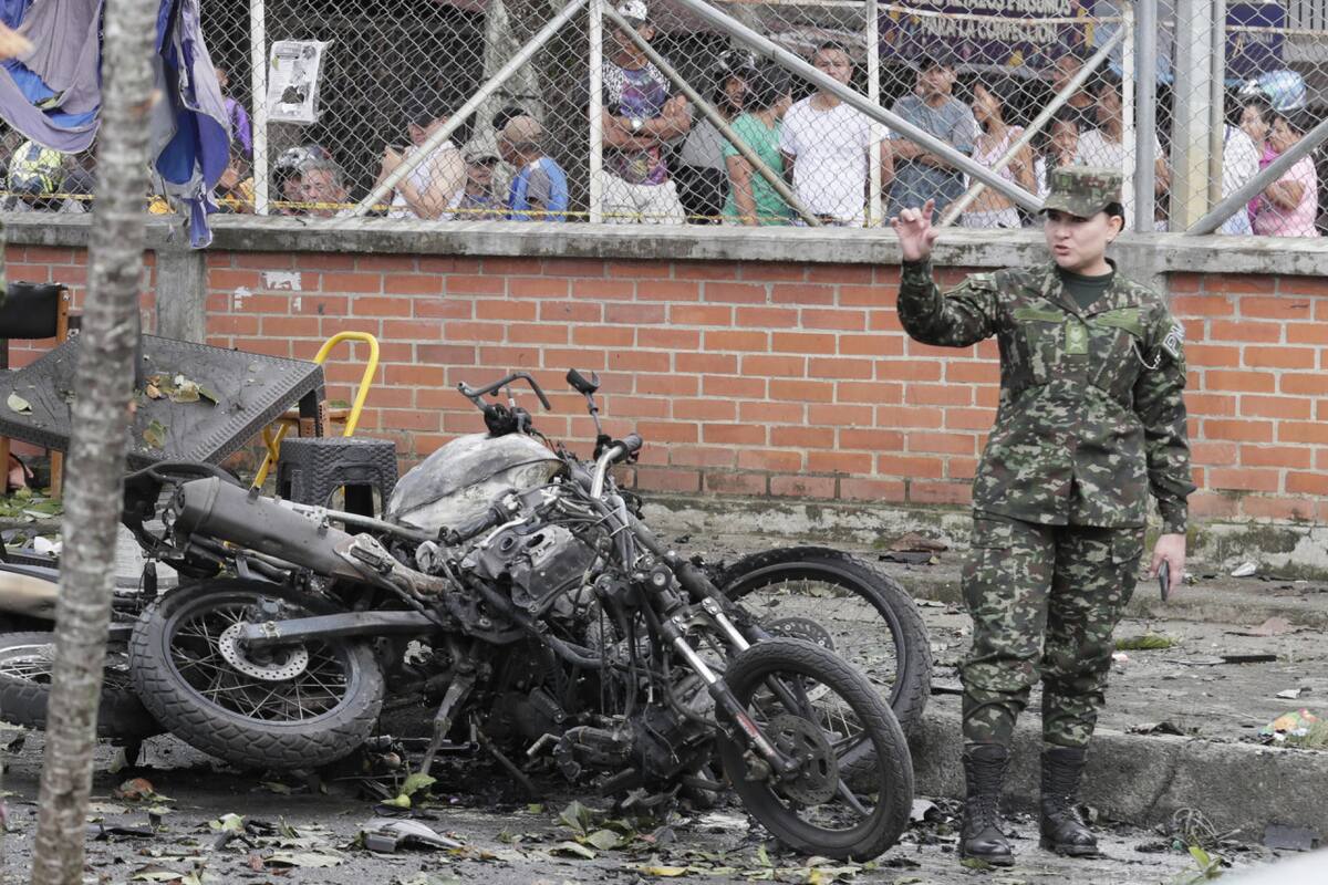 Atentado en Cali, Colombia. Foto: EFE.